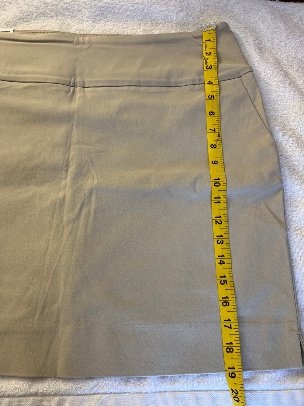 Up! Pull-On Mini Skort in Tan with Tummy Control - Picture 5 of 14